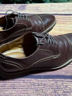 Johnston & Murphy Dark Brown Leather Derby Shoes